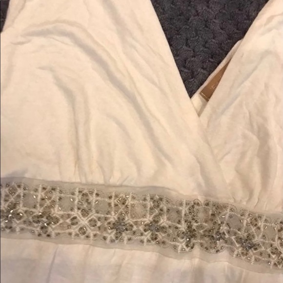 Gorgeous NWT: cream and sliver beaded halter M - Picture 4 of 10
